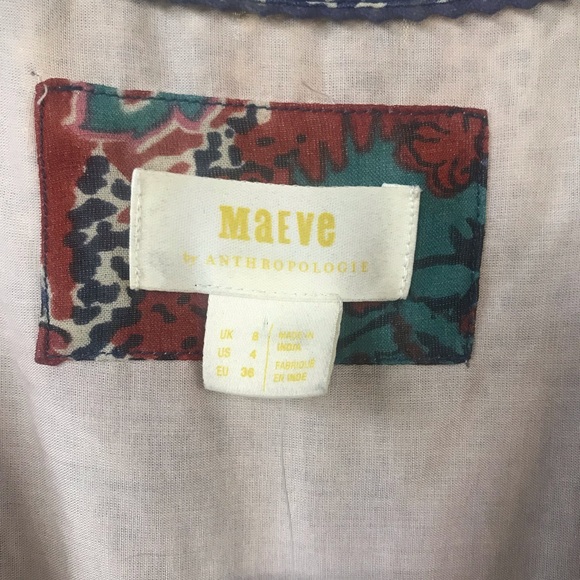 NEW Anthropologie Maeve Annabella Maxi Dress Sz 4 Floral Boho Peasant Dress - Picture 5 of 8